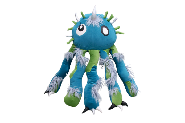Riesenmonster in Zusammenarbeit mit Werkbande für Studio of Wonders, Mall of Berlin, Oversize Kuschelmonster , Shop Dekoration, Messestand, Merchandize
