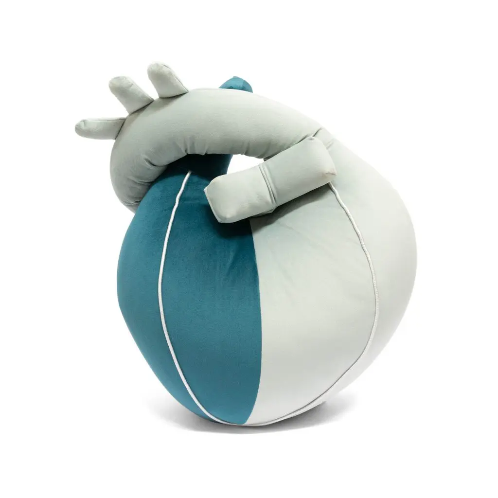 Aufschitt-Berlin-Silvia-Wald-Herzkissen-Stoffherz-Kuschelherz- Herz Kissen Polster Herzkissen blau-silber