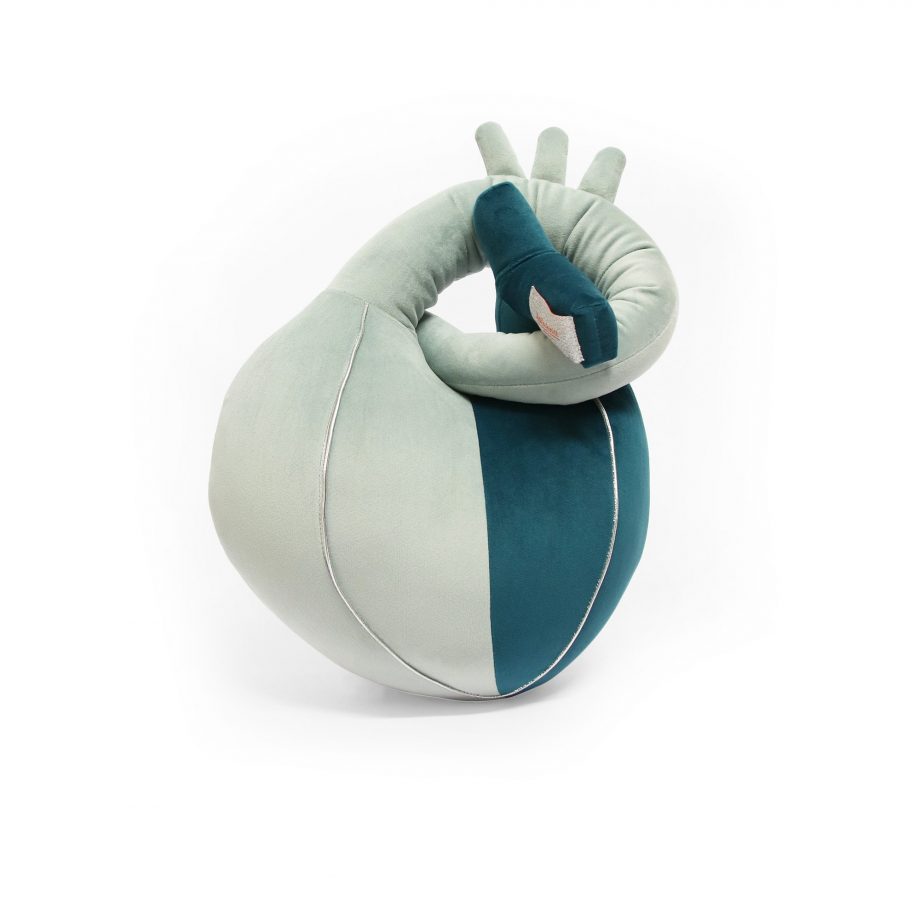 Organ Herz Kissen Polster Herzkissen blau-silber